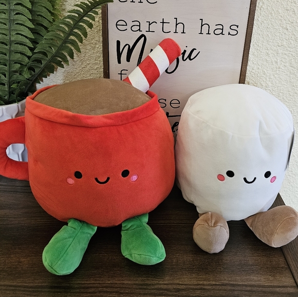 Hallmark Hot Cocoa and Marshmallow Magnetic Plush 18 Inch Better Together BFF - Picture 6 of 16